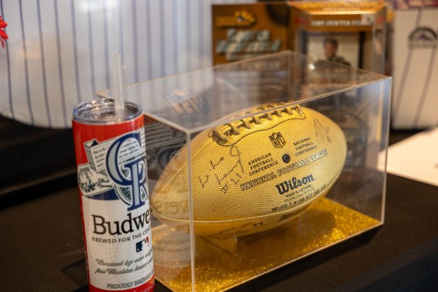 Signed football at the Hope on the Rocks silent auction