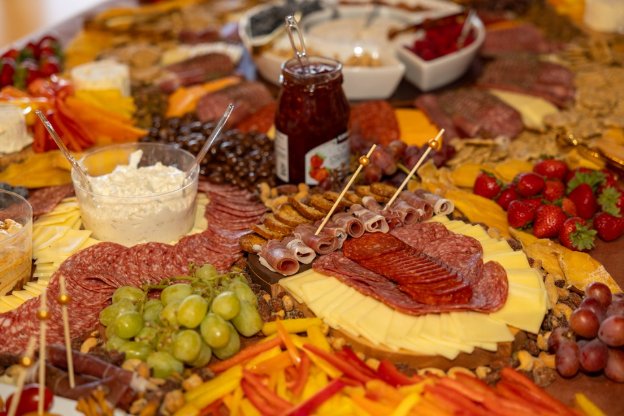 Charcuterie spread at the Hope on the Rocks cocktail hour